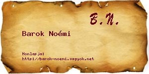 Barok Noémi névjegykártya